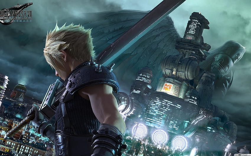 Wolke vs. Sephiroth - Final Fantasy VII Remake (FF7) HD-Hintergrundbild