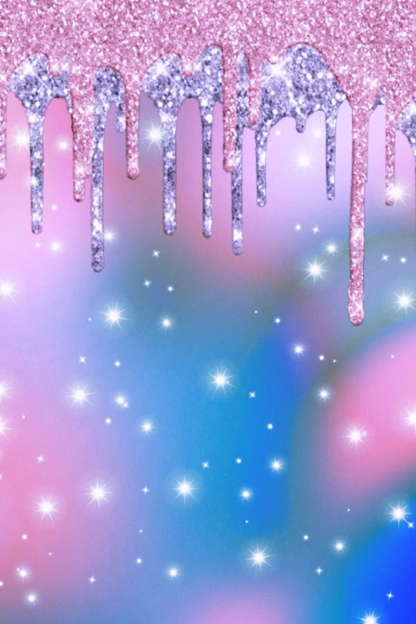 pink and blue sparkles background