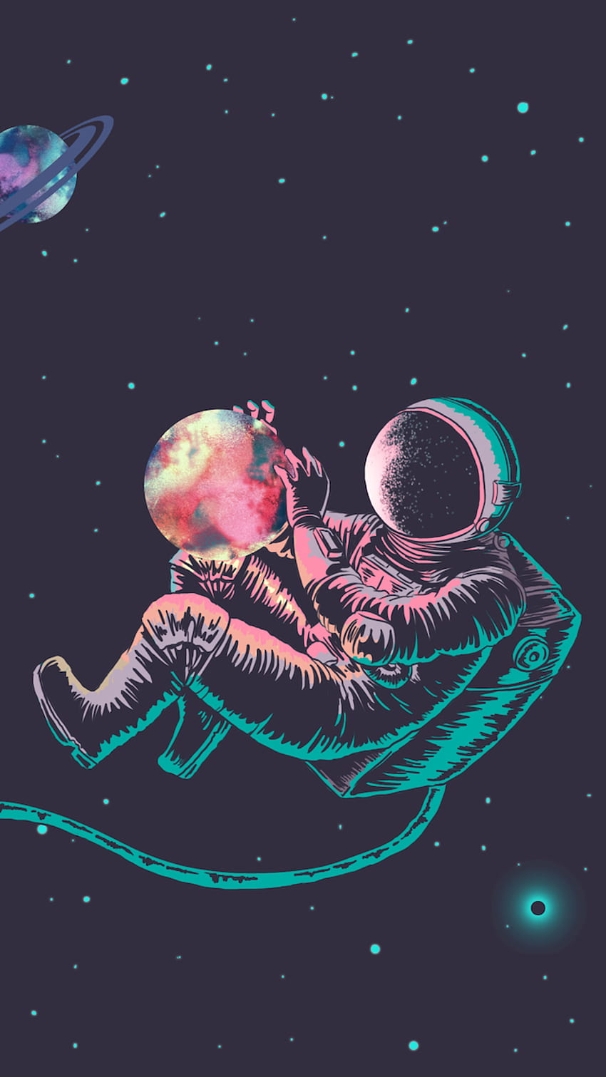 Cartoon Of Astronaut In Space Holding A Planet In His Hands Universe Black  Back In 2020. Cool Galaxy , Galaxy , Galaxy Iphone, Cartoon Planets HD  phone wallpaper | Pxfuel