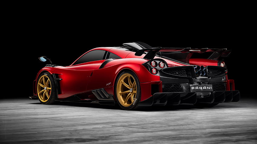 Pagani, Gold, Rot, Pirelli, Huayra, Hypercar, Imola, Supersportwagen, Italien HD-Hintergrundbild