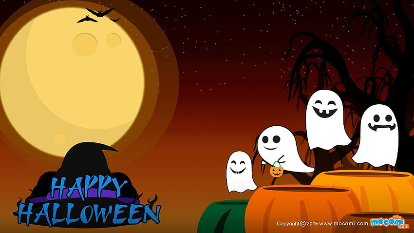 Wesołego Halloween - 05 - dla dzieci. Halloween, Kreskówka Halloween Tapeta HD