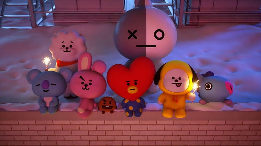 Compilation of BT21 Animations Because, Mang BT21 HD wallpaper