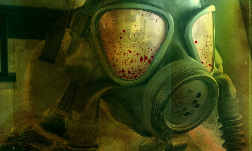 After the Slaughter, air, protection, goth, blood, filter, clean-up, gas mask HD wallpaper