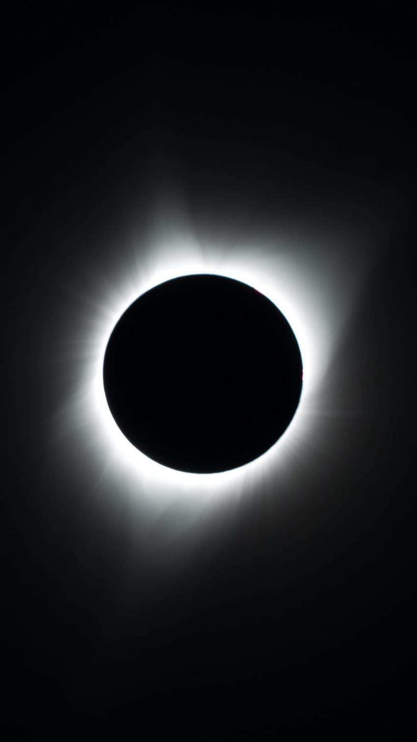 eclipse, moon, night, circle iphone 8, Black Circle HD phone wallpaper
