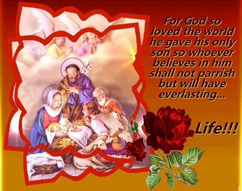 Divine Son, god, family, nativity, christmas, jesus, christ, religion, christianity HD wallpaper