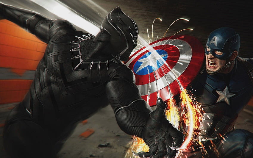Black Panther Captain Marvel, & background HD wallpaper