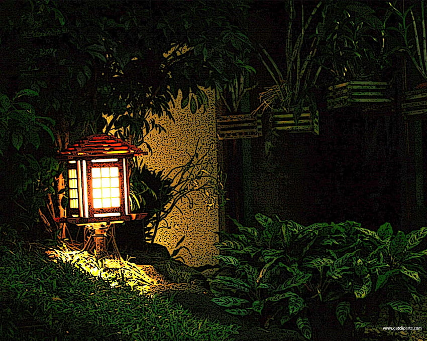 Night Garden . Getclipart : Visual Communication Design HD wallpaper