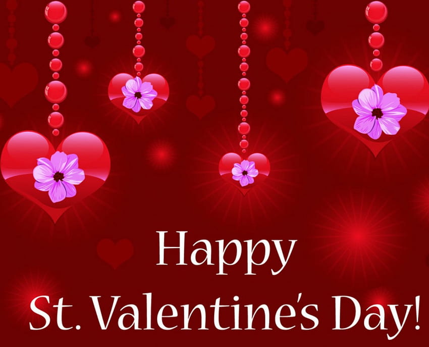 Saint Valentin, coeurs, valentines, amour, rouge Fond d'écran HD