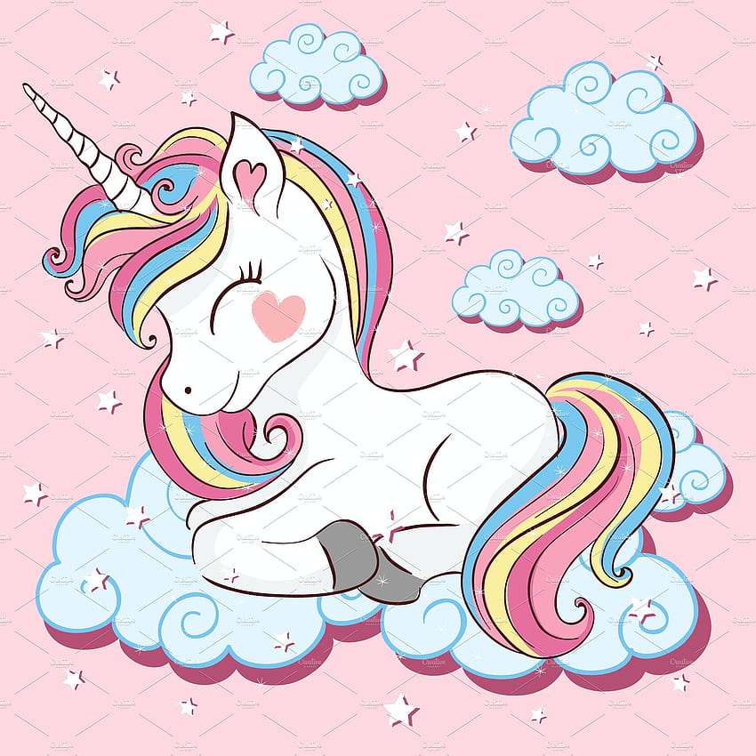 cute unicorn cartoon vector. Unicorn illustration, Unicorn cute, Unicorn painting, Cute Baby Unicorns HD phone wallpaper