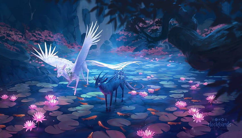 Illustrations by He Lu | Art and Design | Anime art beautiful, Dragon  artwork, Mythical creatures art