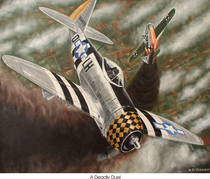 P-47 Republic Thunderbolt, Blitz, Flugzeug, Jäger, p-47, Kampf HD-Hintergrundbild