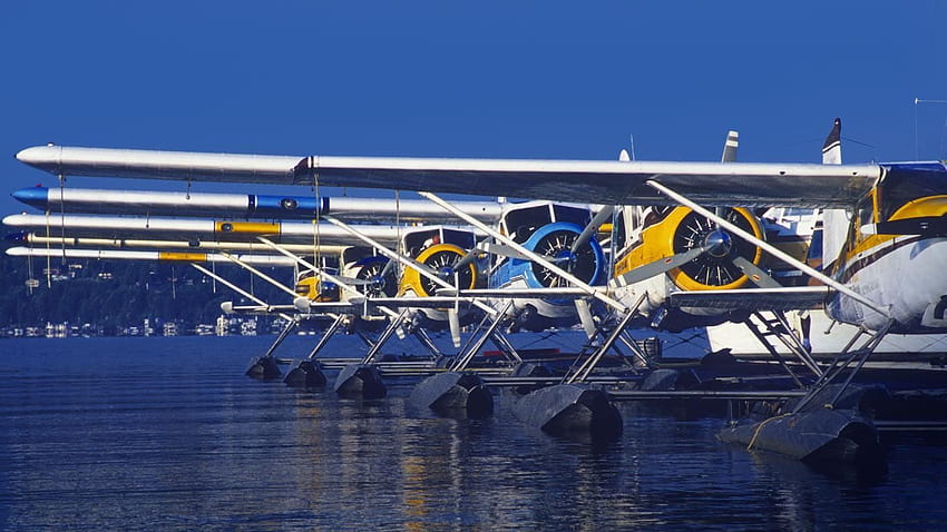 Sea Planes - Seaplanes docked in Seattle, Washington. seattle HD wallpaper