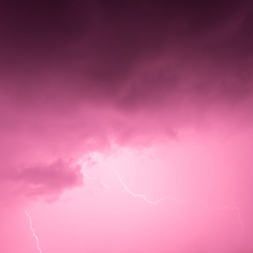 Pink sky with lightning. in 2020. Pink sky, pink and blue, Pink, Pink Storm HD phone wallpaper