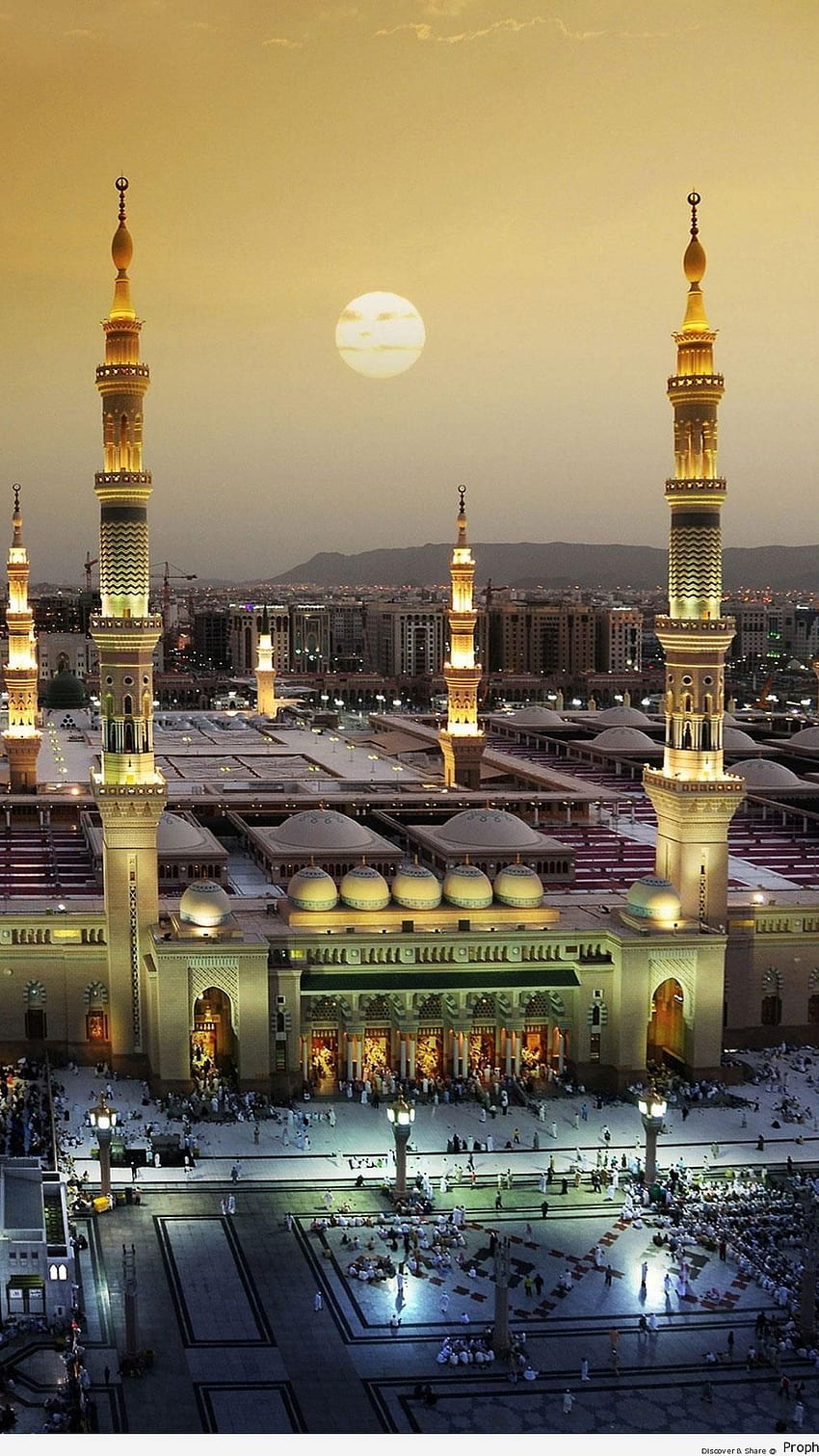 Islámica, Al Masjid Al Nabawi, Makkayu Medina, Mezquita Islámica fondo de pantalla del teléfono