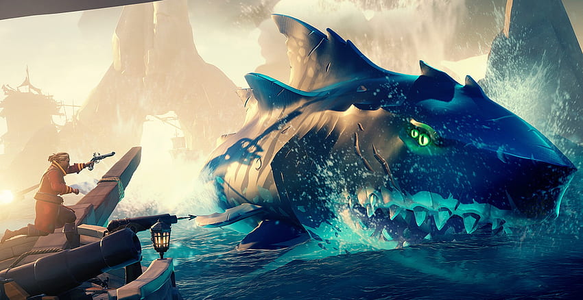 Sea of Thieves, Megalodon Sea of Thieves HD wallpaper