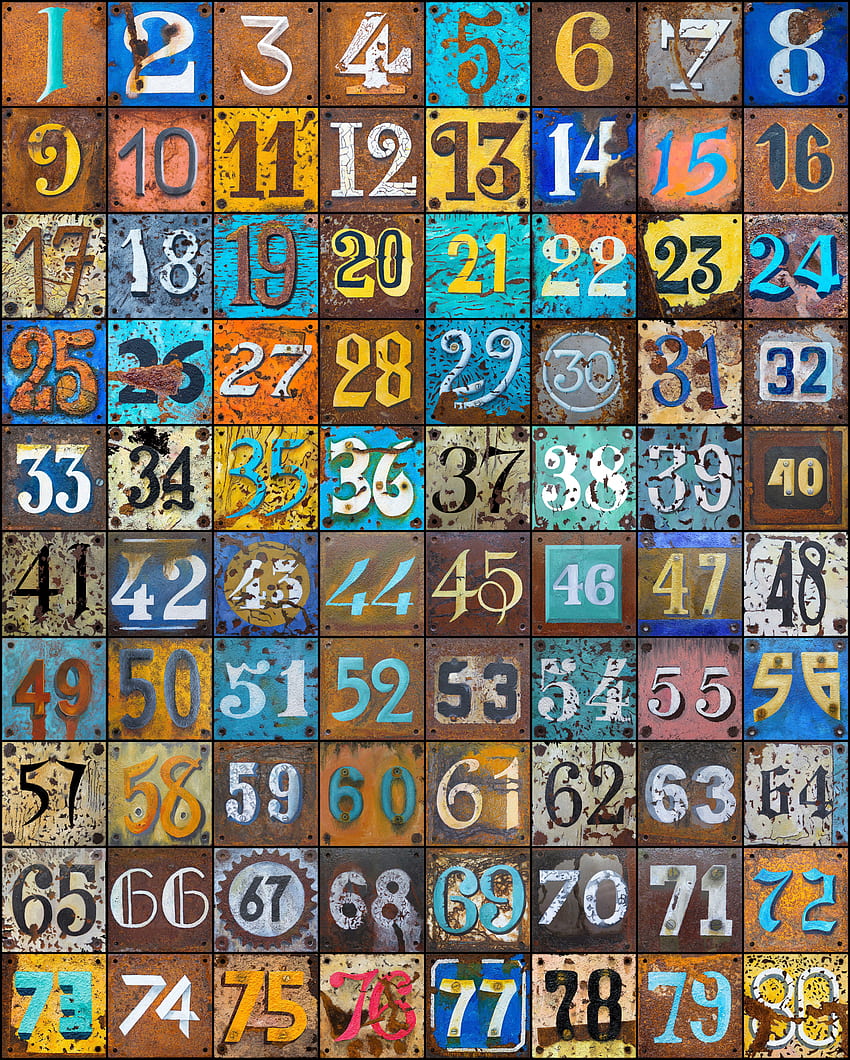 Textures, Multicolored, Motley, Texture, Numbers, Rust HD phone wallpaper