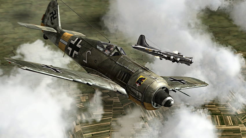 第二次世界大戦、Fw 190、フォッケウルフ、ドイツ空軍、軍用機、軍用機、飛行機、モバイルの背景 高画質の壁紙