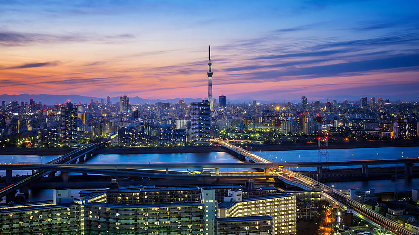 Tokyo-Skytree-Japan、日本、都市、スカイツリー、東京 高画質の壁紙