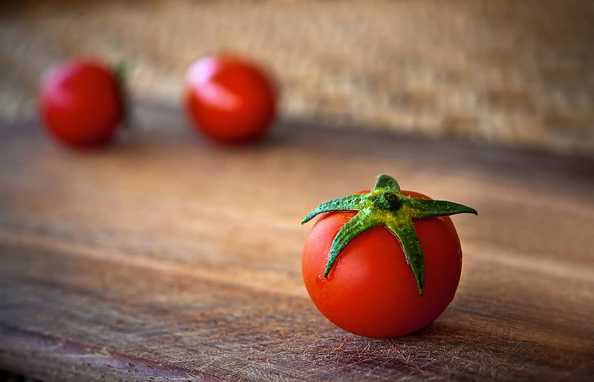 Minimalismus, Unschärfe, glatt, reif, Tomaten, Gemüse HD-Hintergrundbild