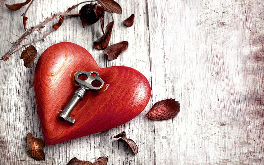 *** Kunci hatiku ***, valentine, hari, kunci, cinta, hati Wallpaper HD