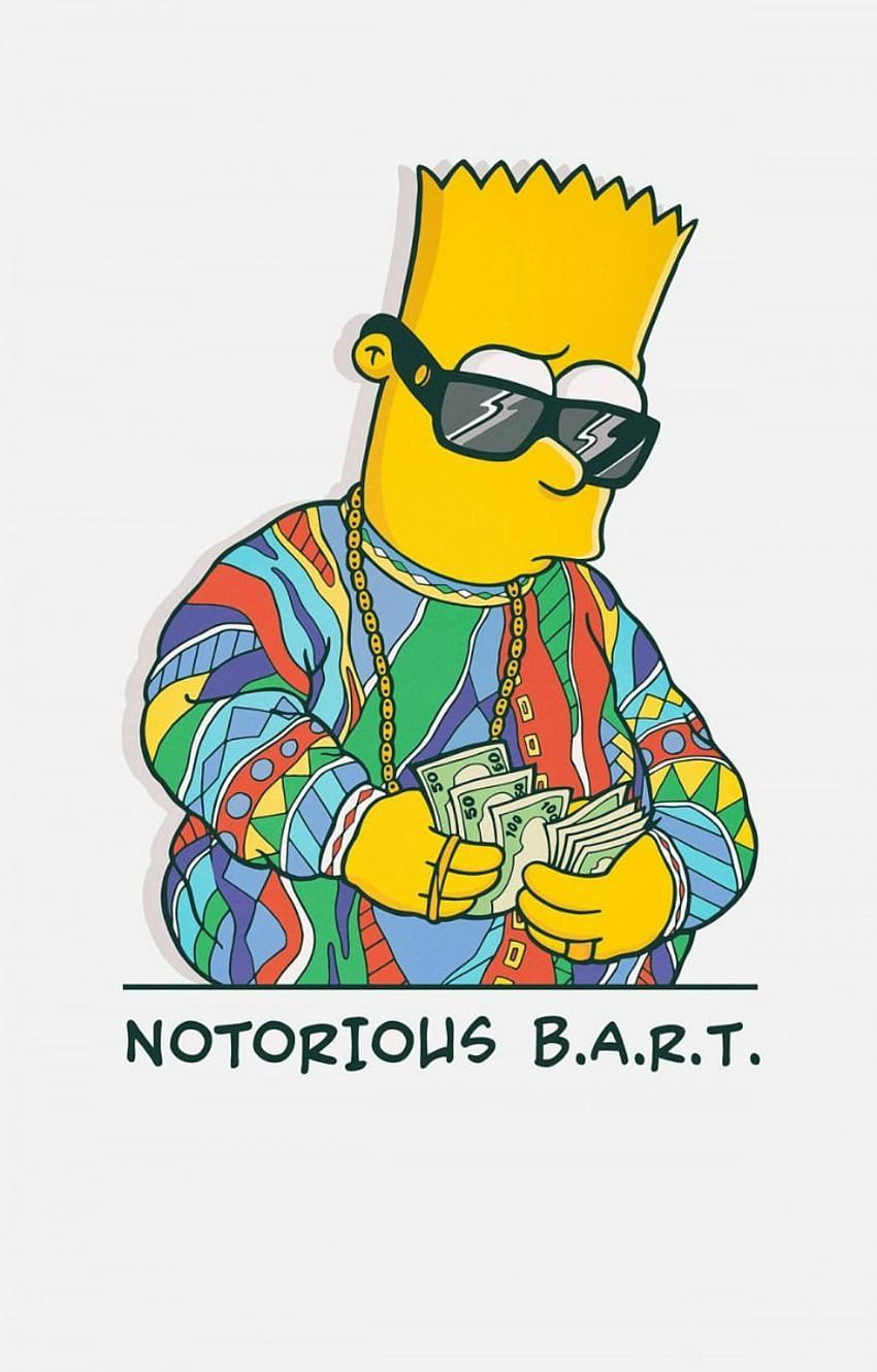 Así hubiera sido la cultura pop protagonizada por Bart Simpson17, Dope Bart Simpson fondo de pantalla del teléfono