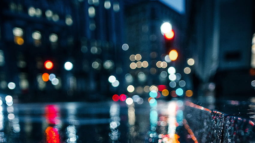 City Rain Blur Bokeh Effect Resolution , , Background, and, Bokeh Lights HD wallpaper