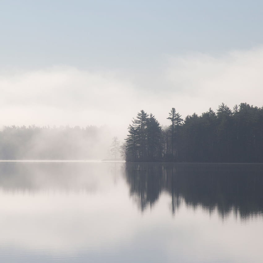 Browning Calming Lake Landscape iPad Air เช้าที่สงบเงียบ วอลล์เปเปอร์โทรศัพท์ HD