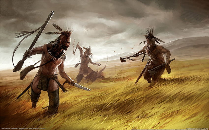 Empire Total War - Native American Warrior Artwork -, Medieval Total War HD wallpaper