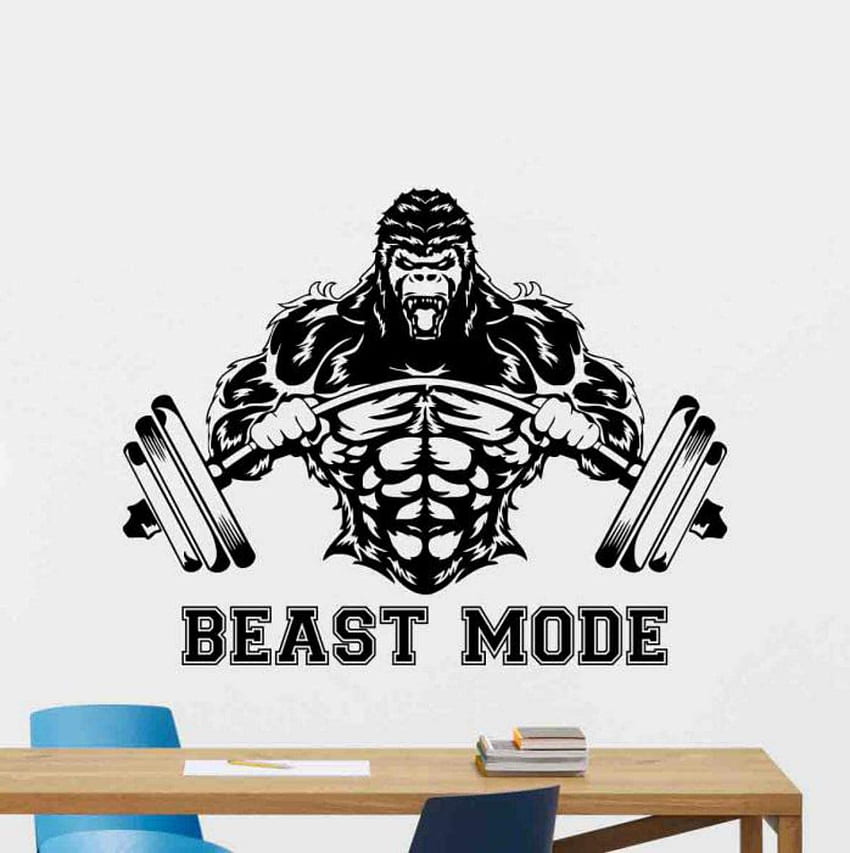 Kellysdesigns Beast Mode Wall Decal Sign Gorilla Barbell Vinyl Sticker Gym Quote Fitness Poster Motivational Decor Gifts Workout Wall Decor Crossfit Wall Art Fan Sport Bodybuilding Gym Mural 1084 : Tools HD phone wallpaper