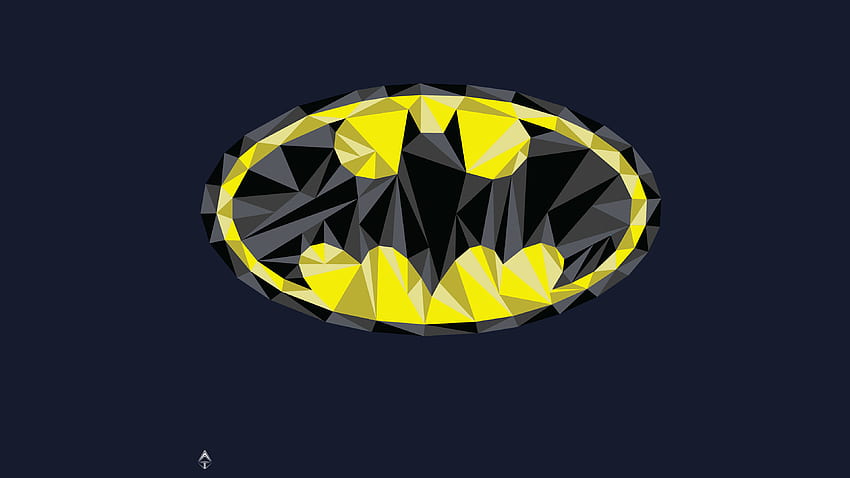 Batman, poli rendah, logo, karya seni Wallpaper HD