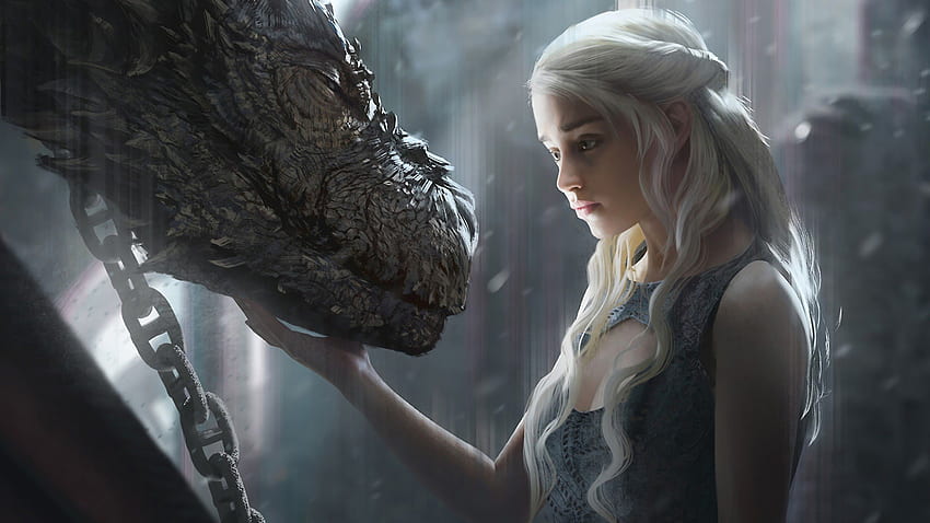 Daenerys Targaryen Dragón Juego de Tronos fondo de pantalla