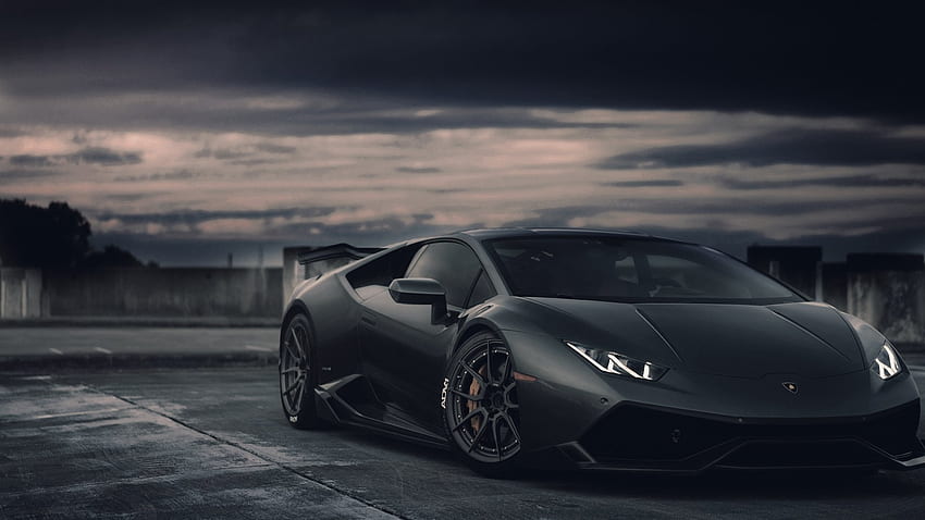 Lamborghini, noir, voiture, roue Fond d'écran HD
