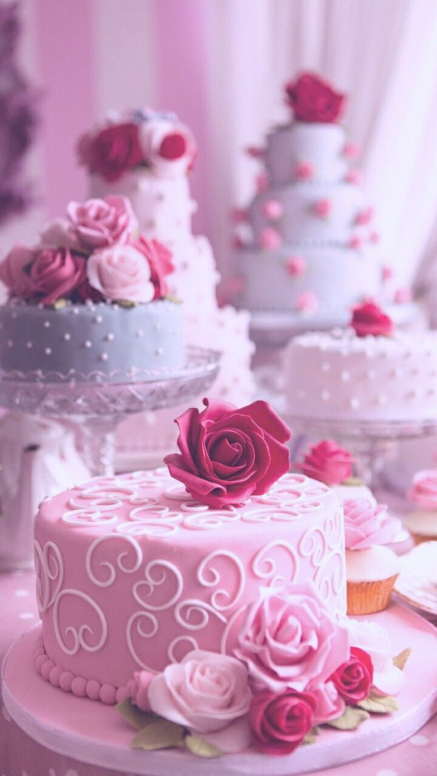 Gâteau rose, art, arrière-plan, beau, beauté, gâteau, décor, décoration, délicieux, design, dessert, fleurs, nourriture, pastel, roses, style, sucre, bonbons, vintage, , nous l'aimons, fond rose, gâteau rose, rose pastel, couleur pastel, magnifique Fond d'écran de téléphone HD