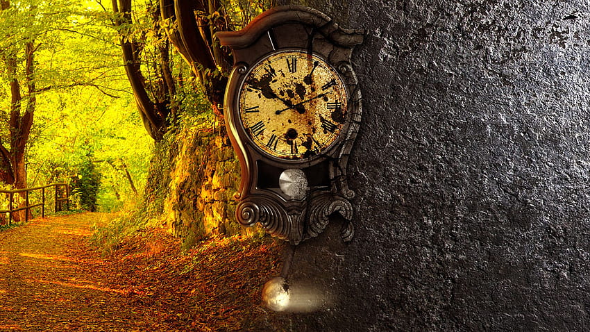 Artistic Clock and Background, Real Clock HD wallpaper