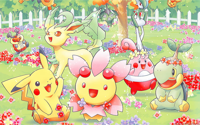 Kawaii Pokemon, Pokemon Spring HD wallpaper