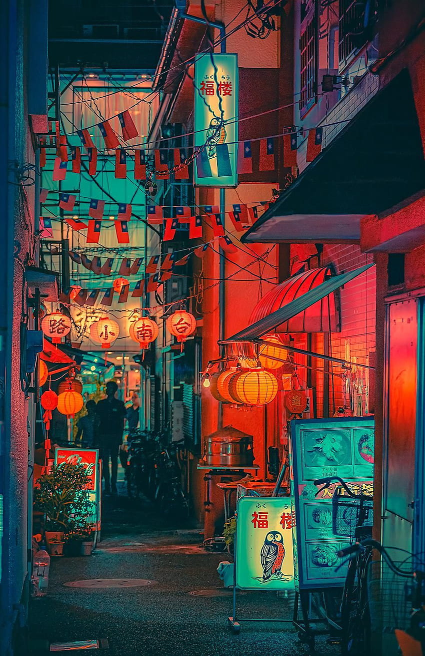 Anime China Town , Jalan China wallpaper ponsel HD