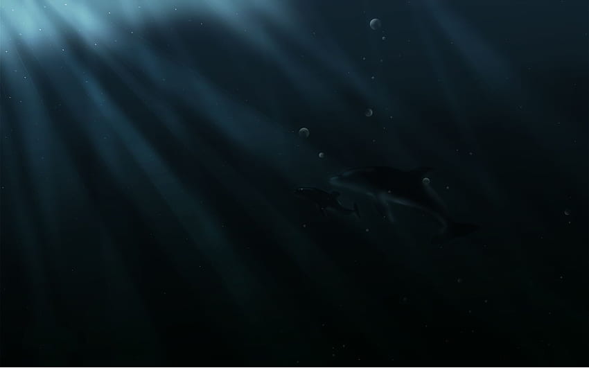 물, 푸른, 수중, Dark Underwater HD 월페이퍼