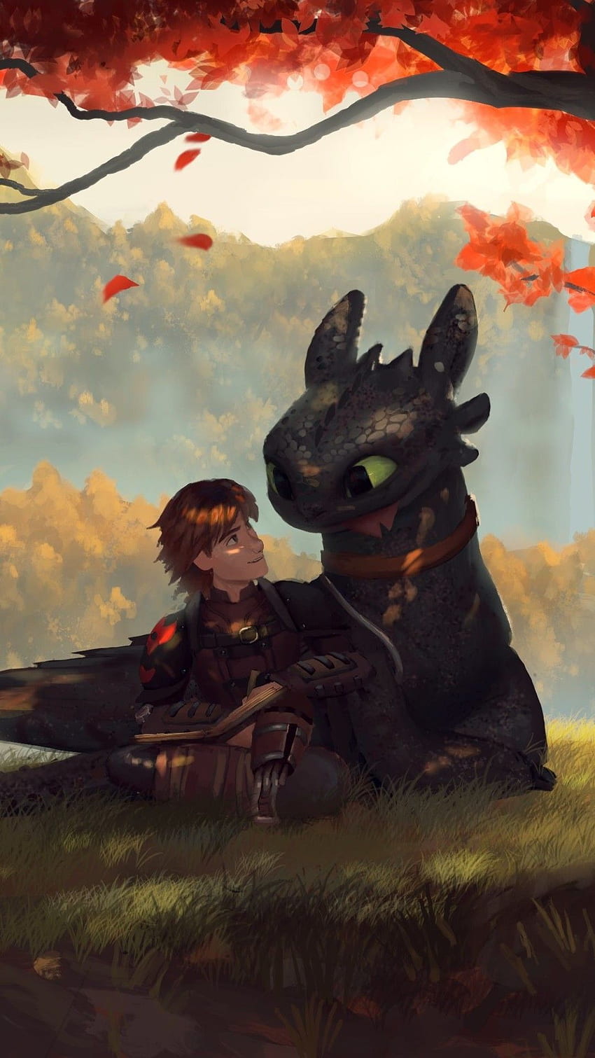 Toothless And Hiccup Fanart Mobile (iPhone, Android, Samsung, Pixel, Xiaomi) - ดีที่สุดสำหรับ Andriod วอลล์เปเปอร์โทรศัพท์ HD