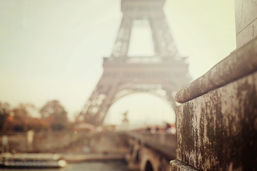 Cidades, Paris, Torre Eiffel, Cidade, Desfoque, Suave, Bokeh, Boquet, Foco papel de parede HD