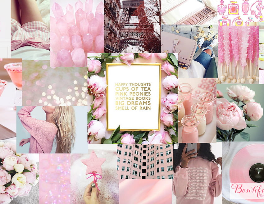 Bowtiful Archives, Pink Collage Laptop HD wallpaper | Pxfuel