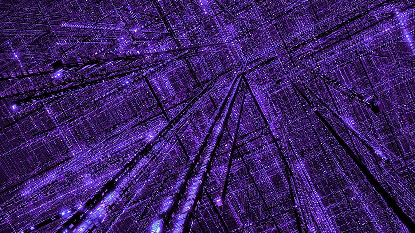 Digital purple matrix and - HD wallpaper
