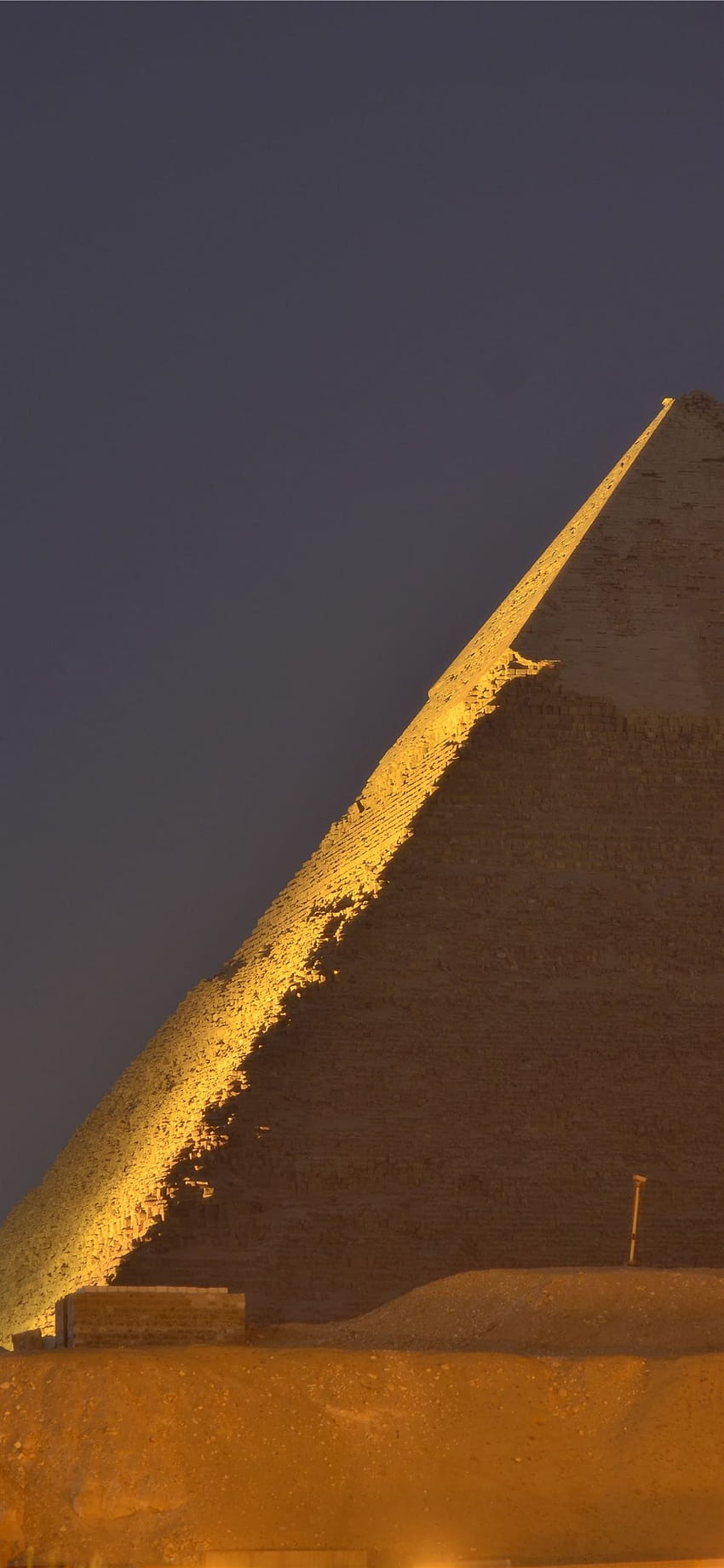 기자 아이폰 11의 대피라미드, 야간 피라미드 HD 전화 배경 화면
