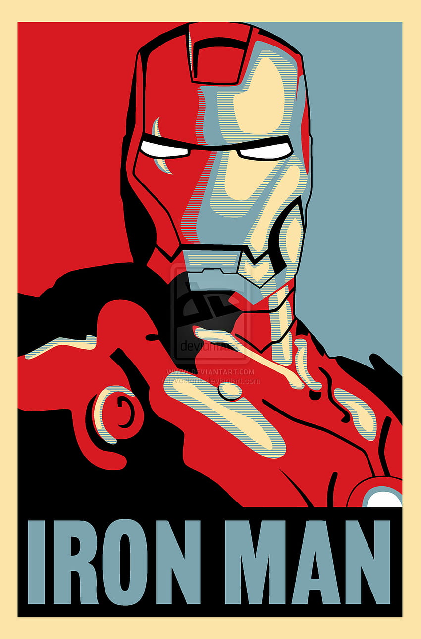 Poster im Iron Man Hope-Stil. Iron Man Poster, Iron Man Kunst, Iron Man Comic, Iron Man Vintage HD-Handy-Hintergrundbild