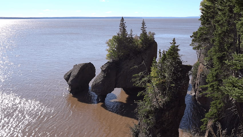 Canada Bay Of Fundy High Tide Hopewell Rocks Stock Video Footage, Hopewell Scenery HD wallpaper