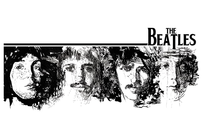 The Beatles, logotipo dos Beatles papel de parede HD