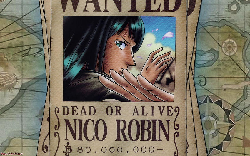 Wanted Poster One Piece, Нико Робин Баунти HD тапет