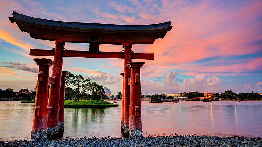 絶妙な建築と自然、日本の風景 高画質の壁紙