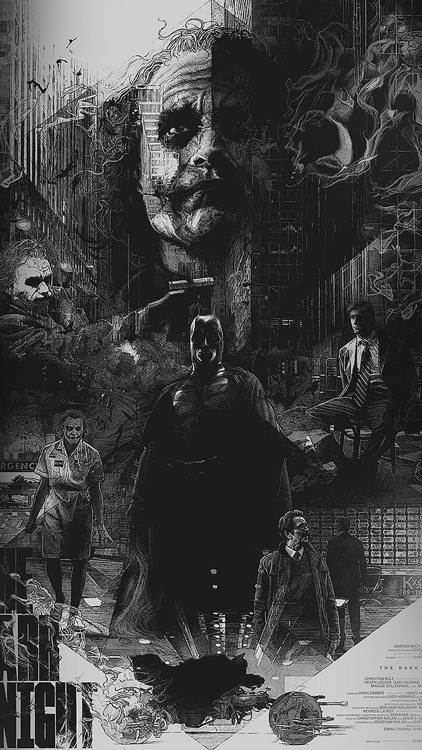 iPhone . joker batman poster film hero illustration art HD phone wallpaper