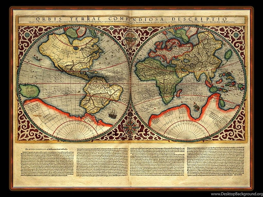 Mapa Iluminado Manuscrito Atlas De Mapas papel de parede HD
