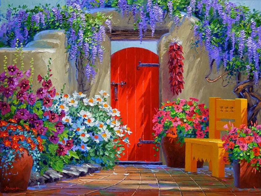 Çiçek büyüsü, sihir, sanat, ev, çiçek, güzel, bahar, , bahçe, güzel, tazelik, doğa, çiçekler, sevimli, ev HD duvar kağıdı